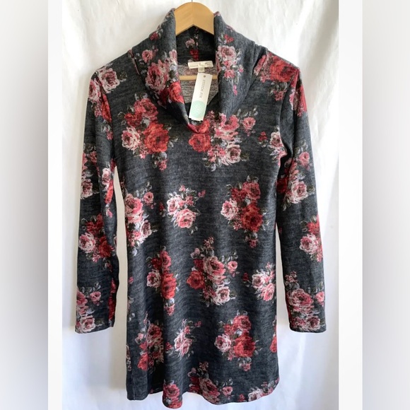 NWT STITCH FIX NINE BRITTON MARBY COWL NECK HACCI KNIT DRESS IN SIZE LARGE - Picture 2 of 7